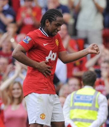 Anderson of Manchester United celebrates scoring by dancing the samba Barclays Premier League Manchester United v Norwich City 1st October, 2011 EDITORIAL USE ONLY. No use with unauthorised audio, video, data, fixture lists, club league logos or live services. Online in-match use limited to 120 images, no video emulation. No use in betting, games or single club league player publications.