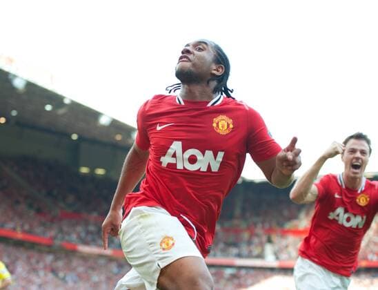Anderson of Manchester United celebrates scoring by dancing the samba Barclays Premier League Manchester United v Norwich City 1st October, 2011 EDITORIAL USE ONLY. No use with unauthorised audio, video, data, fixture lists, club league logos or live services. Online in-match use limited to 120 images, no video emulation. No use in betting, games or single club league player publications.