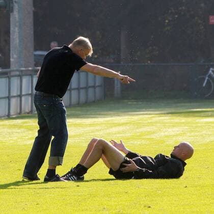 1.FC Köln Training von links: Volker Finke, Stale Solbakken Sport