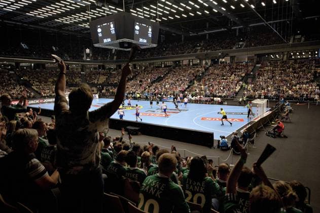 02-10-2011: Champions League, Bjerringbro Silkeborg Elitehandbold (BSV): Jyske Bank Boxen, Multiarena in Herning  o0 Sportstätte Halle totale