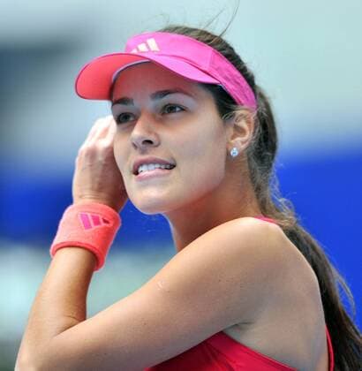 Serbia s Ana Ivanovic reacts during the women s singles quarterfinal at 2011 China Open Tennis Tournament in Beijing, capital of China, on Oct. 7, 2011. (Xinhua Li Wen) CHINA-BEIJING-TENNIS-CHINA OPEN- (CN) 