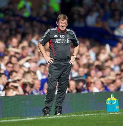 Football - soccer: FA Premier League, 2011 2012, FC Everton - FC Liverpool, Liverpool s manager Kenny Dalglish during the Premiership match against Everton at Goodison Park. xHOCHxZWEIx xPropagandax 