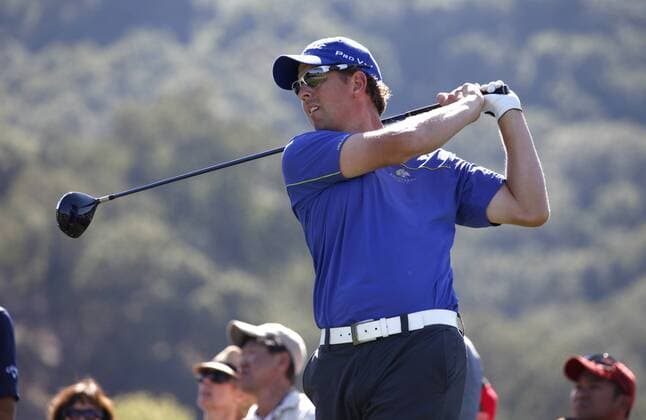 Oct. 9, 2011 - San Martin, CA, USA - Bryce Molder tees off on the 9th hole of the Frys.com Open golf tournament at the CordeValle golf course in San Martin, California, Sunday, October 9, 2011. Frys Open - ZUMAm67