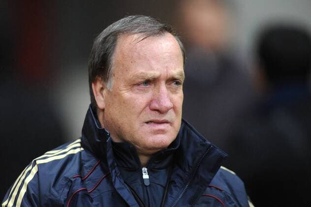 ITAR-TASS: MOSCOW, RUSSIA. OCTOBER 10, 2011. Coach Dick Advocaat during the Russian national team s training session ahead of their Euro 2012 qualifying match against Andorra.  RE0EFBDF