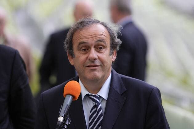 STADION MIEJSKI - PGE ARENA - Official UEFA Visit to the Euro 2012 stadium - Pictured: MICHEL PLATINI (UEFA PRESIDENT)  FLUMI111011PLAT_09