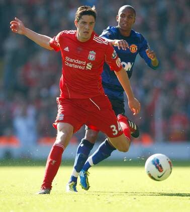 Barclays Premier League Liverpool v Manchester United 15th October, 2011 EDITORIAL USE ONLY. No use with unauthorised audio, video, data, fixture lists, club league logos or live services. Online in-match use limited to 120 images, no video emulation. No use in betting, games or single club league player publications.
