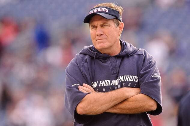 Oct. 16, 2011 - Foxborough, Massachusetts, U.S - New England Patriots head coach Bill Belichick during pre-game warmups. The Dallas Cowboys and New England Patriots are set to match up at Gillette Stadium. NFL American Football Herren USA 2011 - Cowboys at Patriots - ZUMAq39