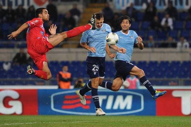 gol di Miroslav Klose (Lazio) Roma, 26 10 2011 Stadio Olimpico Football Calcio 2011 2012 Lazio Roma vs Catania Calcio Campionato di calcio Serie A AntoniettaxBaldassarre o0 Tor