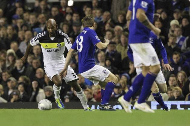 26.10.2011. Liverpool, England. Nicolas Anelka in action in the Carling Cup match between Everton and Chelsea at Goodison Park. Mandatory Credit ActionPlus. xDavidxLloydx  ActionPlus11216726 Content restricted for UK based newspaper