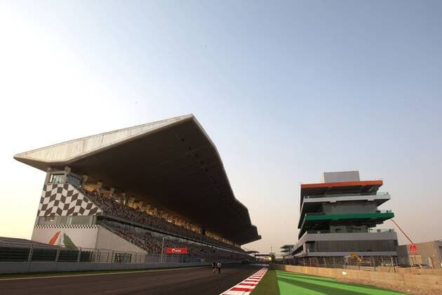 Motorsports: FIA Formula One World Championship 2011, Grand Prix of India, new track in India, Buddh International Circuit xHOCHxZWEIx o0 Sportstätte Rennstrecke Totale