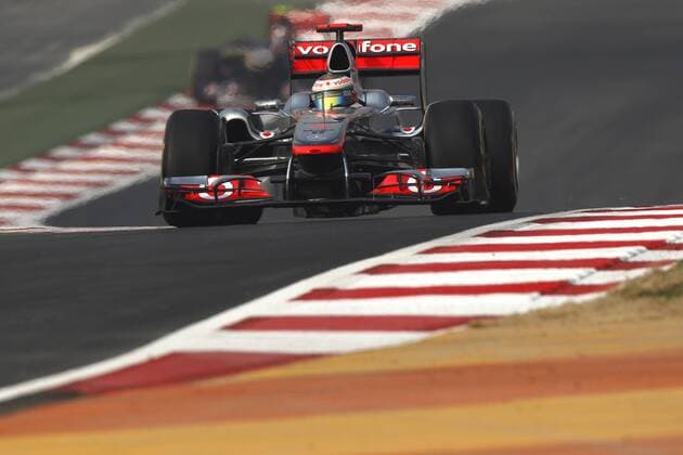 Motorsports: FIA Formula One World Championship 2011, Grand Prix of India, 03 Lewis Hamilton (GBR, Vodafone McLaren Mercedes), xHOCHxZWEIx