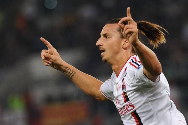 Zlatan Ibrahimovic (Milan) -- Roma, 29 10 2011 Stadio Olimpico Football Calcio 2011 2012 AS Roma vs AC Milan Campionato di calcio Serie A AntoniettaxBaldassarre