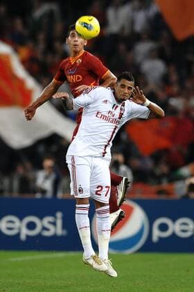 Jose ANGEL Roma, Kevin PRINCE BOATENG Milan -- Roma 29 10 2011 Stadio Olimpico Football Calcio Serie A 2011 2012 AS Roma vs AC Milan andreaxstaccioli