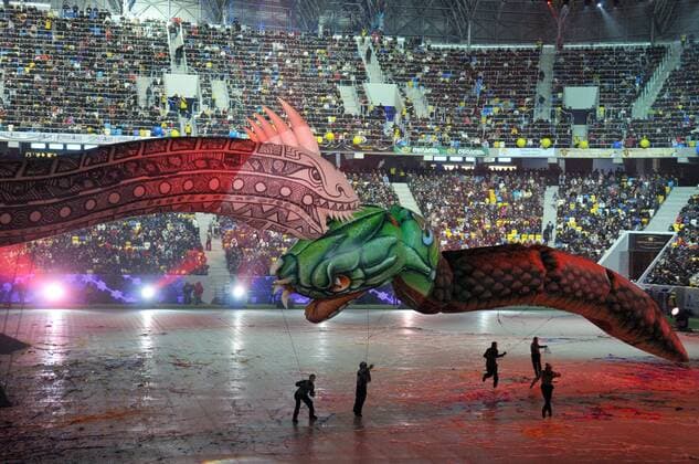 The solemn opening ceremony of the Lviv Arena Stadium which will host games during Euro-2012.  premiumd Aufmacher RE0F10ae o00 FuÃŸball