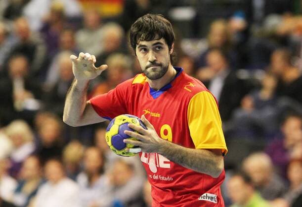 Raul Entrerrios Einzelbild Aktion 03.11.2011 Spanien Spain Handball Max-Schmeling-Halle Berlin Herren Supercup Länderspiel Nationalmannschaft