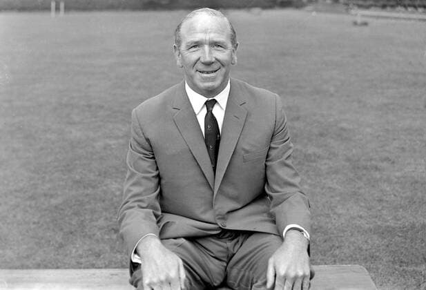 Matt Busby (Manchester United Manager) . Training ground. 1961 62 Season.  o0 ManU o0 sw o00 1962