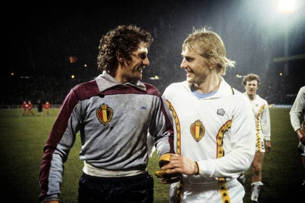 Jean Marie Pfaff und Maurice de Schrijver (Belgien) -  o0 Aufnahmedatum geschätzt
