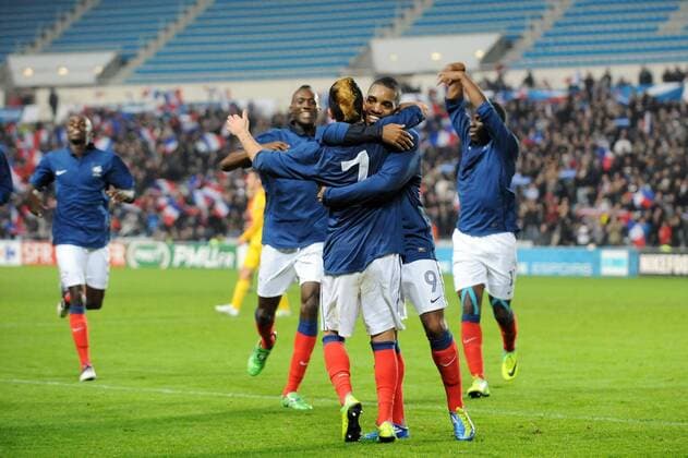 Remi Cabella and Alexandre Lacazette (France) -- France Romania - Qualifications Euro U21 - 10.11.2011 - NLeGouic 