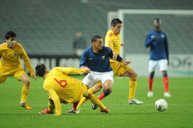Francis Coquelin (France) Florin Ilie (Romania) -- France Romania - Qualifications Euro U21 - 10.11.2011 - NLeGouic 