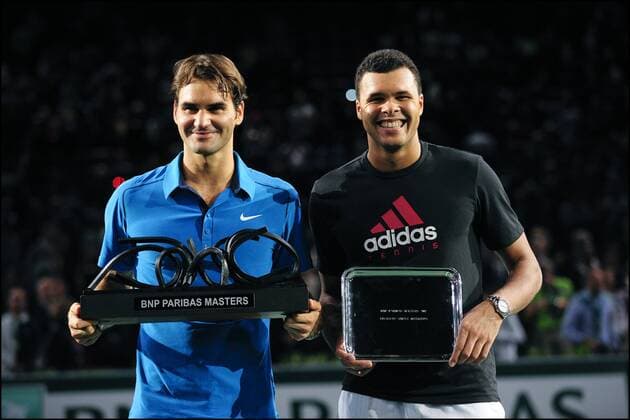 Roger Federer (Sui) et Jo Wilfried Tsonga (Fra) - finale - trophee Tennis: BNP Paribas Masters - JBAutissier 