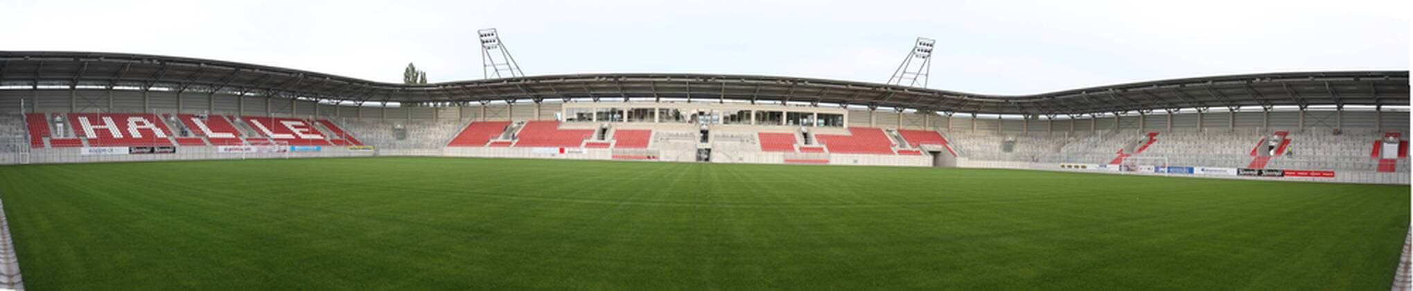 120911 Lokales Halle Saale Fußball Regionalliga Hallescher FC HFC Erdgas Sportpark Stadion (ehemals Kurt Wabbel Stadion) Panorama o0 Stadionstory Sportstätte GER Stadion Totale Leere