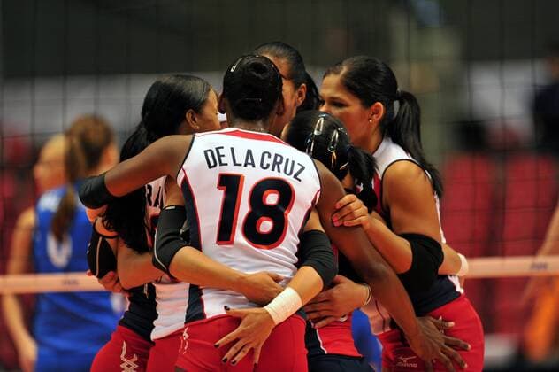 Dominican Republic Women s Volleyball Team Group (DOM),..NOVEMBER 16,2011 - Volleyball : FIVB Women s Volleyball World Cup 2011,4th Round Tokyo(B) during match between Dominican Republic 3-2 Serbia at Tokyo Metropolitan Gymnasium, Tokyo, Japan.  (mjxa116346)
