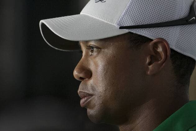16 November 2011 : Tiger Woods addresses the press during the 2nd & final day of practice at the Presidents Cup at the Royal Melbourne Golf Club in Melbourne, Australia. PGA Golf Herren NOV 16 The Presidents Cup Icon11111614761 EDITORIAL USE ONLY