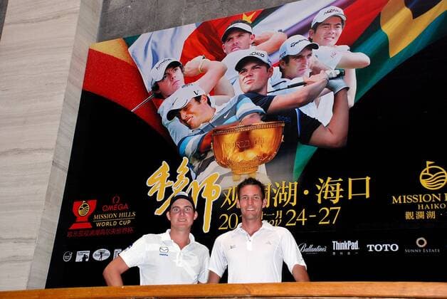 GOLF - Omega Mission Hills World Cup HAIKOU,CHINA,27.NOV.11 - DIVERS, GOLF - Omega Mission Hills World Cup. Bild zeigt Florian Prägant und Roland Steiner (AUT). 