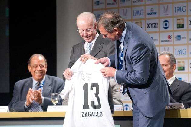 Mario Zagallo - Bryan Robson - Eröffnung der Soccerex. Rio de Janeiro RJ, Brasil - 28 11 2011. x(11)xCelsoxPupox xFotoarenax  (7480) Soccerex 2011