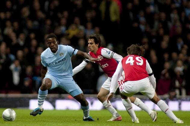 29.11.2011 London, England. City s English defender Nedum Onuoha In action during the FA Carling Cup quarter final match between Arsenal and Manchester City played at The Emirates Stadium xMitchellxGunnx  ActionPlus11224150 Content restricted for UK based newspaper