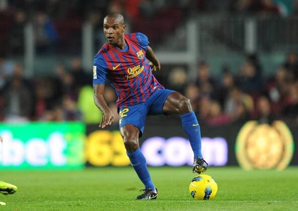 Eric Abidal (Barcelona) Football : Barcelona Rayo Vallecano - Liga - 29.11.2011 PacoLargo Panoramic  Barca