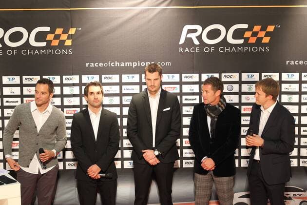 ROC Talk mit Timo SCHEIDER (2008 and 2009 DTM Champion), Timo GLOCK (Formula 1 driver for Marussia Virgin Racing), Martin TOMCZYK (2011 DTM Champion), Tom KRISTENSEN (eight time Le Mans 24 Hour race winner) und Mattias EKSTRÖM (DTM star and triple ROC Champion of Champions) von links 02.12.2011, Auto Bild Motorsport Award 2012 und ROC Talk