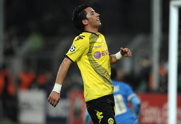 06-12-2011, Fussball, Saison 2011-2012, UEFA Champions League, Vorrunde, 6. Spieltag, Borussia Dortmund - Olympique Marseille 2-3 Lucas Barrios (Borussia Dortmund)