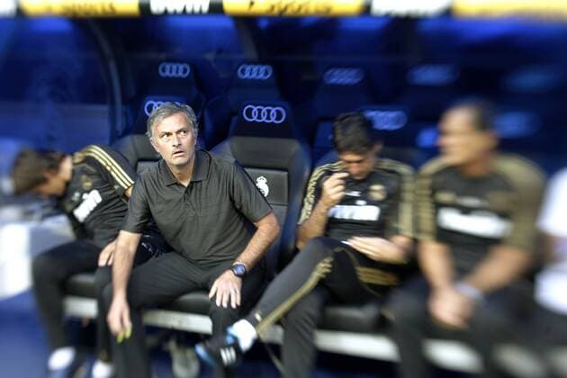 Jose Mourinho (Real), SEPTEMBER 10, 2011 - Football Soccer : Spanish Liga Espanola match between Real Madrid and Getafe, at the Santiago Bernabeu Stadium, Madrid, Spain, September 10, 2011.  ( heha004532)