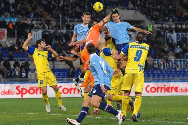 Roma 21 12 2011 - serie A - Lazio Rom vs. AC Chievo Verona - Giuseppe Biava-Stefano Sorrentino-Libero Kozak 