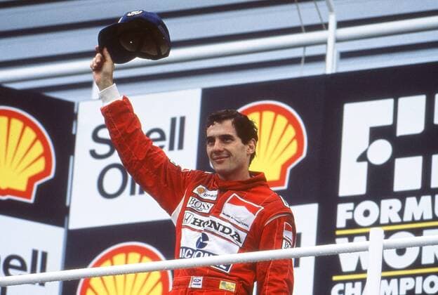 Sieger Ayrton Senna McLaren Honda at the British Grand Prix in 1988 