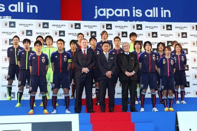 Photo Session, DECEMBER 26, 2011 - Football Soccer : Japan National Team Official Uniform Announcement Press conference at Saitama Super Arena, Saitama, Japan.  (mrva072123)