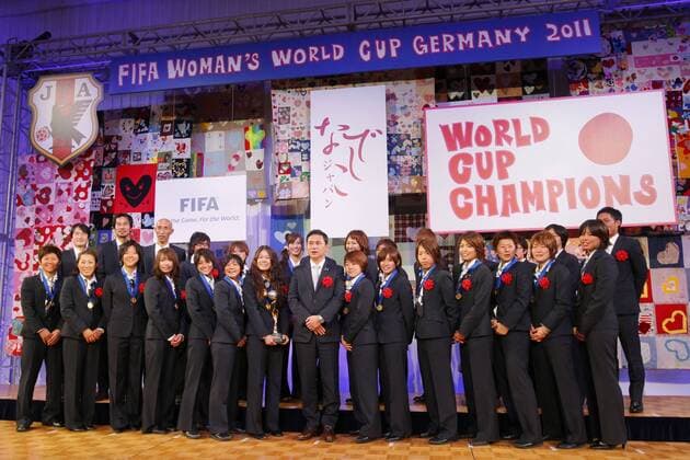Japan National Team Group (JPN), DECEMBER 27, 2011 - Football Soccer : Japanese National Team attend Celebration party for FIFA Women s World Cup Champion at Tokyo Dome City in Tokyo, Japan.  ( qdwa021974)