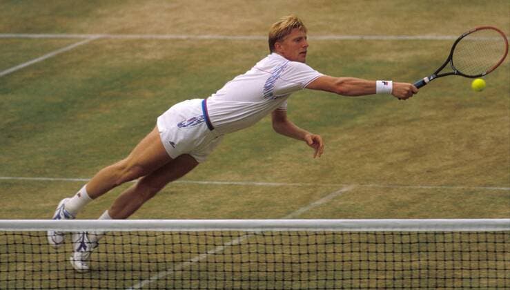 TENNIS WIMBLEDON 1989, 09.07.1989, WIMBLEDON - Boris Becker (FRG). Tennis Wimbledon 1989