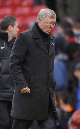 Sir Alex Ferguson manager of Manchester United walks off in a foul mood Barclays Premier League Manchester United v Blackburn Rovers at Old Trafford, Manchester 31st December, 2011 EDITORIAL USE ONLY. No use with unauthorised audio, video, data, fixture lists, club league logos or live services. Online in-match use limited to 120 images, no video emulation. No use in betting, games or single club league player publications.