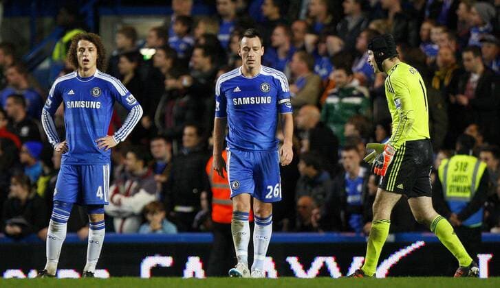 A dejected John Terry of FC Chelsea Barclays Premier League FC Chelsea v Aston Villa at Stamford Bridge, London 31st December, 2011 EDITORIAL USE ONLY. No use with unauthorised audio, video, data, fixture lists, club league logos or live services. Online in-match use limited to 120 images, no video emulation. No use in betting, games or single club league player publications.