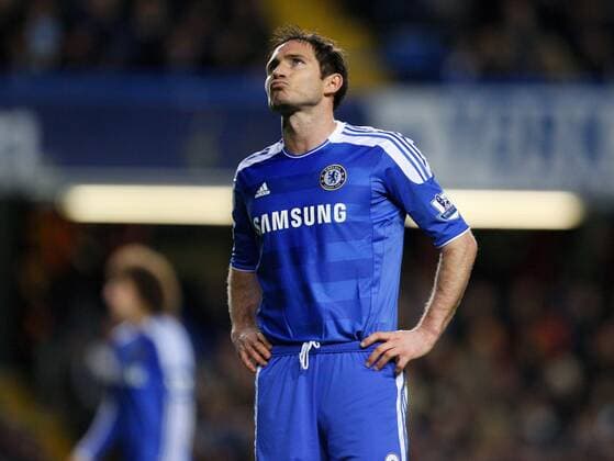 A dejected Frank Lampard of FC Chelsea Barclays Premier League FC Chelsea v Aston Villa at Stamford Bridge, London 31st December, 2011 EDITORIAL USE ONLY. No use with unauthorised audio, video, data, fixture lists, club league logos or live services. Online in-match use limited to 120 images, no video emulation. No use in betting, games or single club league player publications.