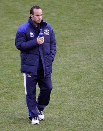 Landon Donavan before the match Barclays Premier League West Bromwich Albion v Everton at The Hawthorns , West Bromwich 1st January, 2012 EDITORIAL USE ONLY. No use with unauthorised audio, video, data, fixture lists, club league logos or live services. Online in-match use limited to 120 images, no video emulation. No use in betting, games or single club league player publications.