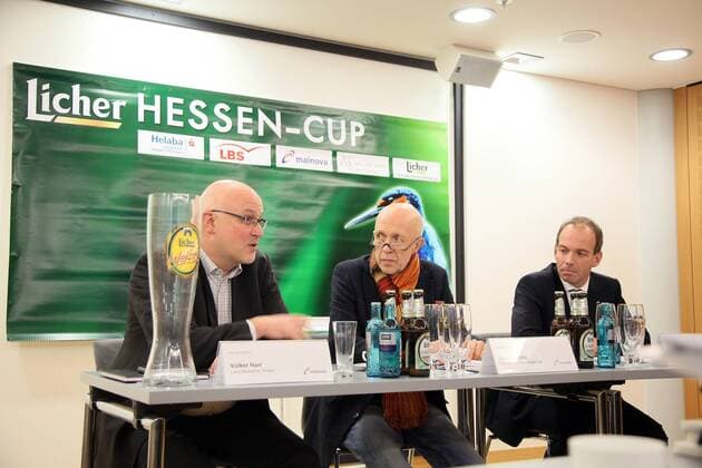 vlnr: Volker Harr (Marketing HeLaBa), Organisator Gert Trinklein, Alexander Zell (Marketing Mainova)