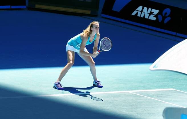 TENNIS - WTA, Australian Open 2012 MELBOURNE,AUSTRALIEN,15.JAN.12 - TENNIS - WTA Tennis Damen Tour, Grand Slam, Australian Open, Training. Bild zeigt Petra Kvitova (CZE). 