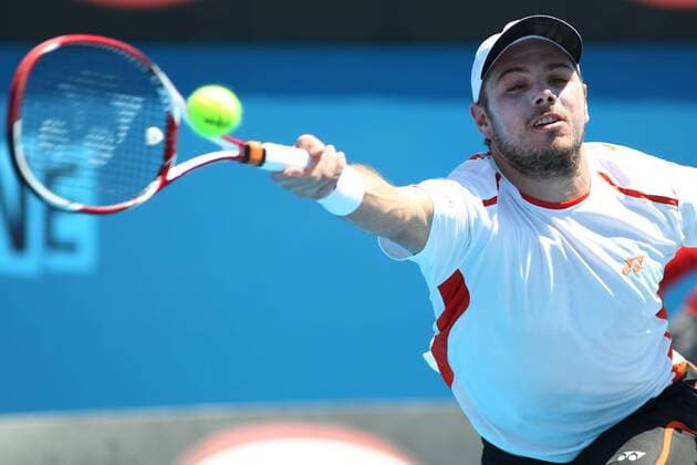 Stanislas Wawrinka, SUI, in the first round of 2012 Tennis Australian Open in Melbourne, 16 01 2012 -