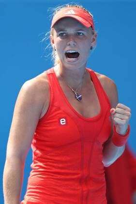 Caroline Wozniacki, DEN, in the second round of 2012 Tennis Australian Open in Melbourne, 18 01 2012 -