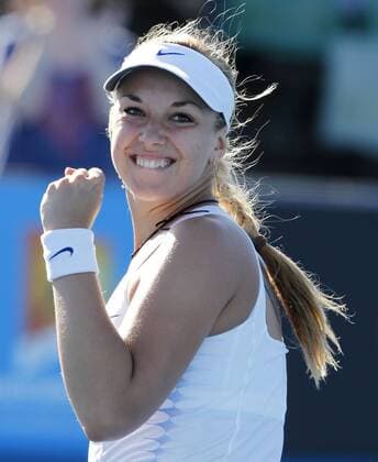 Australian Open 2012, Melbourne Park,ITF Grand Slam Tennis Tournament .Sabine Lisicki (GER),Einzelbild,Halbkoerper,Hochformat,