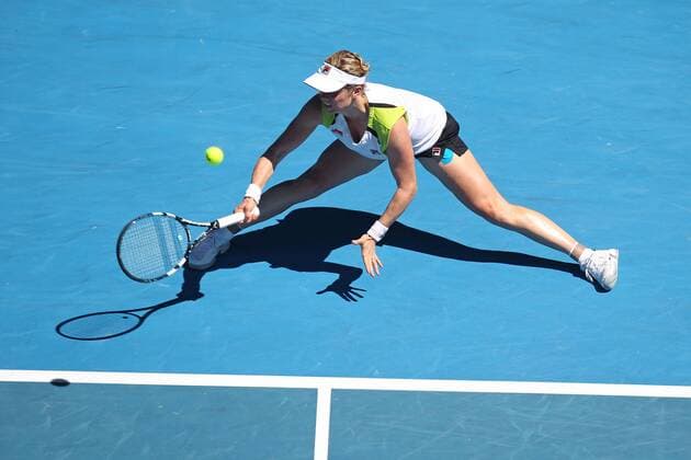 Kim Clijsters, BEL, in the quarter finals of 2012 Tennis Australian Open in Melbourne, 24 01 2012 -