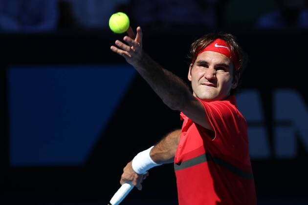 Roger Federer, SUI, in the quarter final of 2012 Tennis Australian Open in Melbourne, 24 01 2012 -